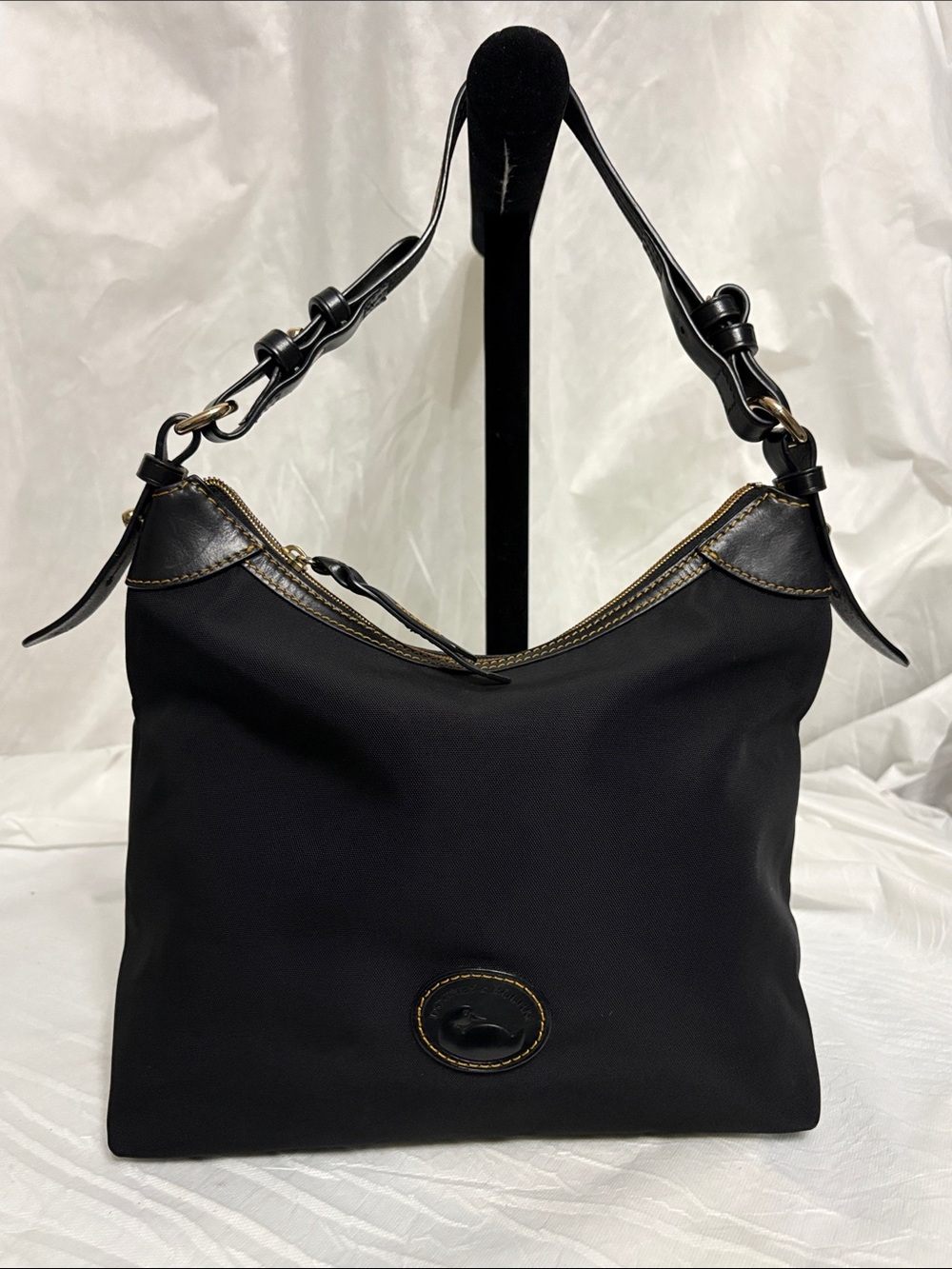 Dooney & Bourke Black Nylon Hobo Bag